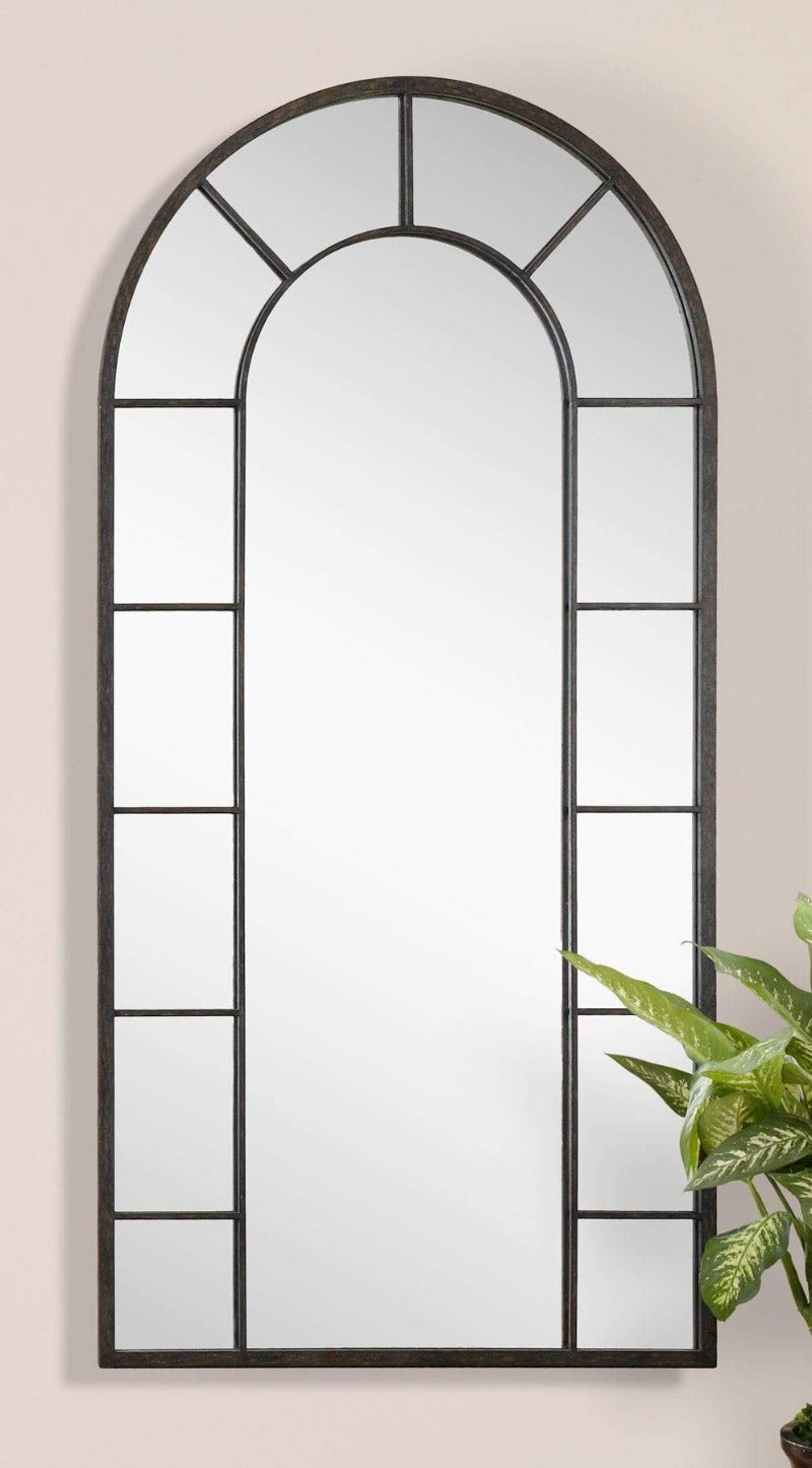 Dilling Black Arched Mirror Uttermost