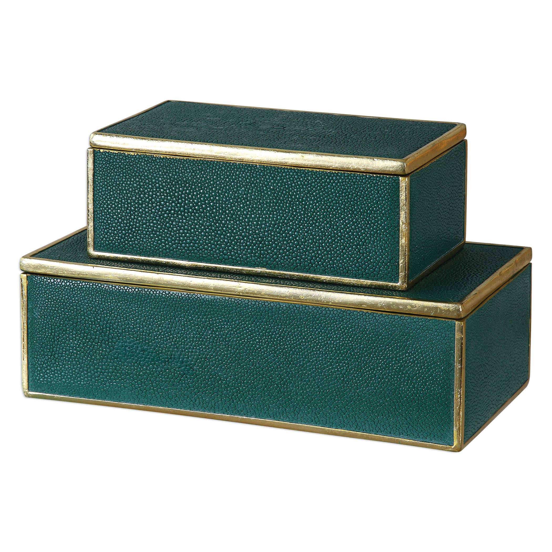 Karis Emerald Green Boxes Uttermost
