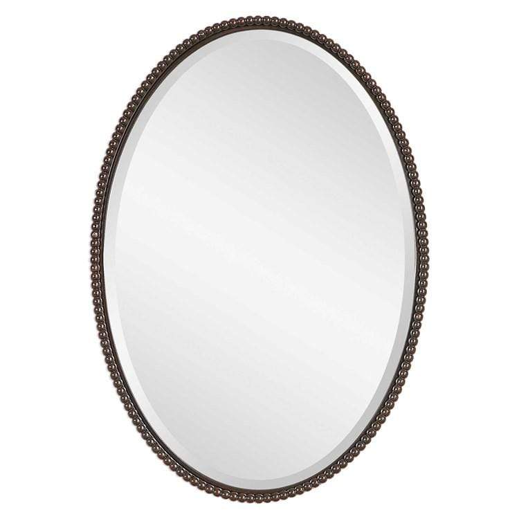 Sherise Bronze Oval Mirror uttermost