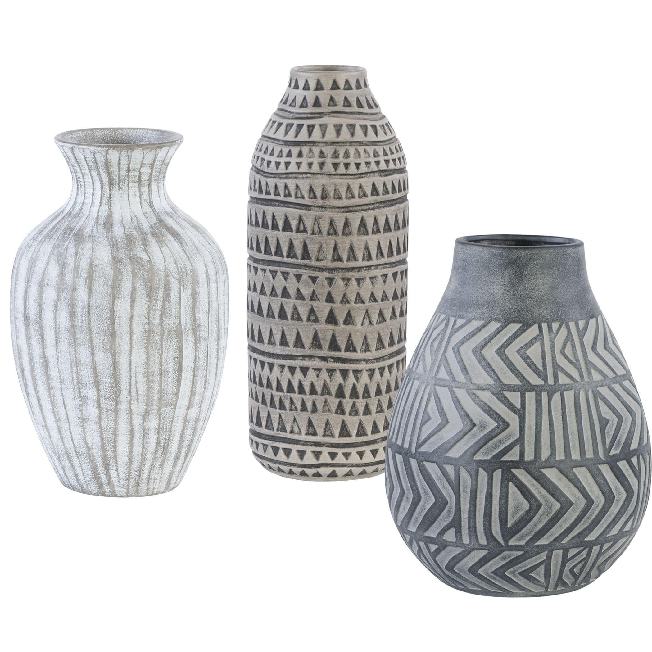 Geometric Patterned Natch Vases (S/3) Uttermost