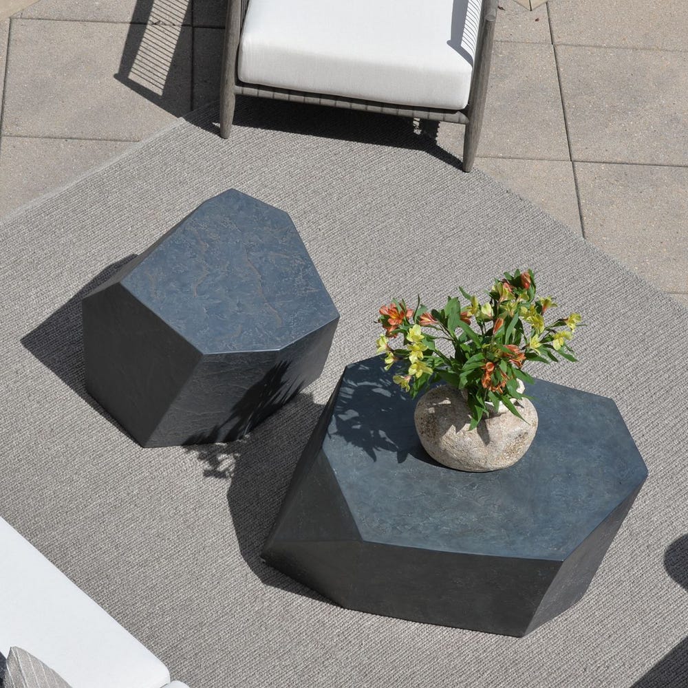 Parra Outdoor Coffee Table, Slate