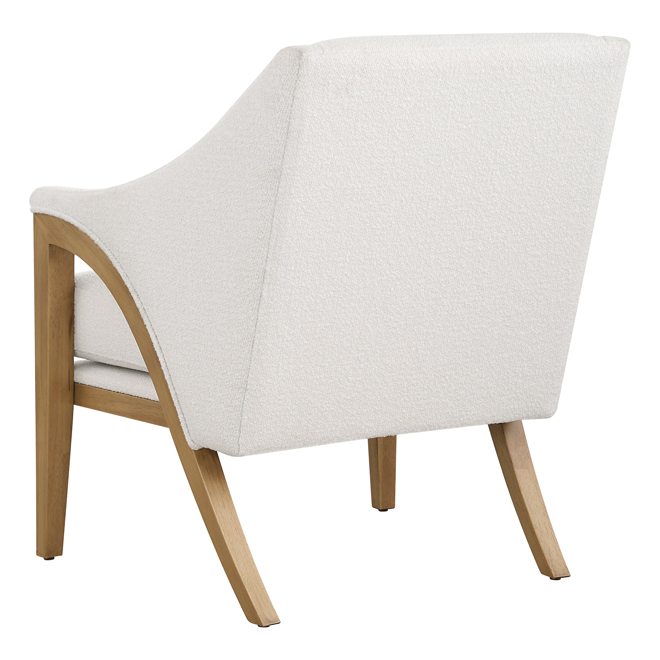 Evolve White Fabric Accent Chair