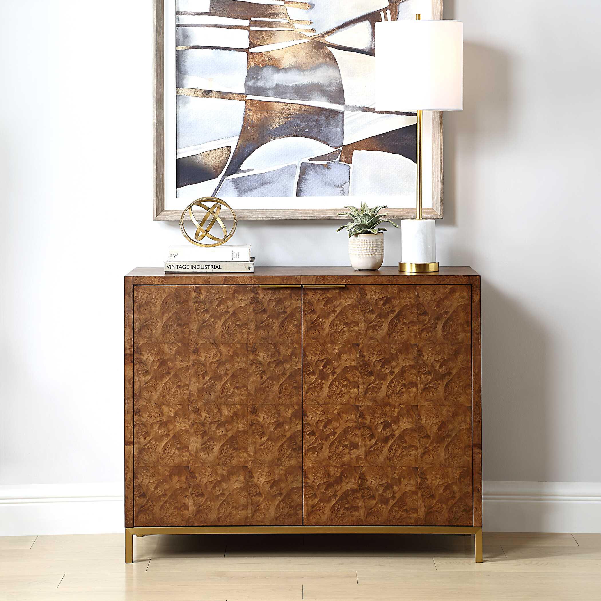 Jethro Burl 2 Door Cabinet
