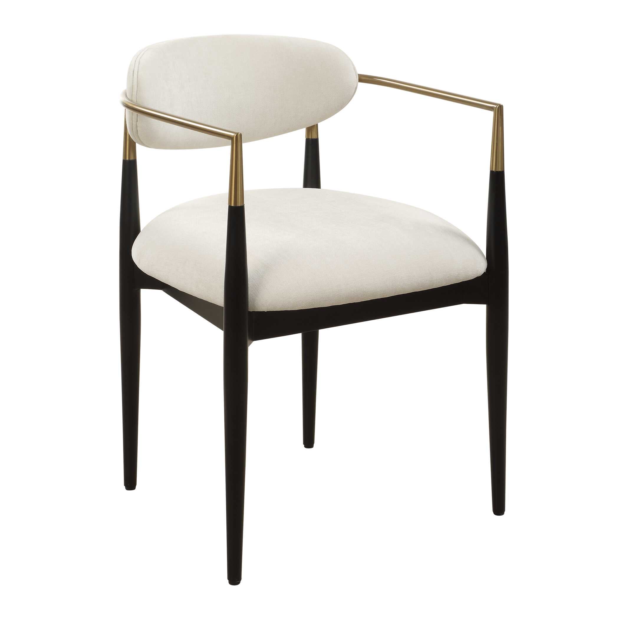 Moxie White Dining Arm Chair