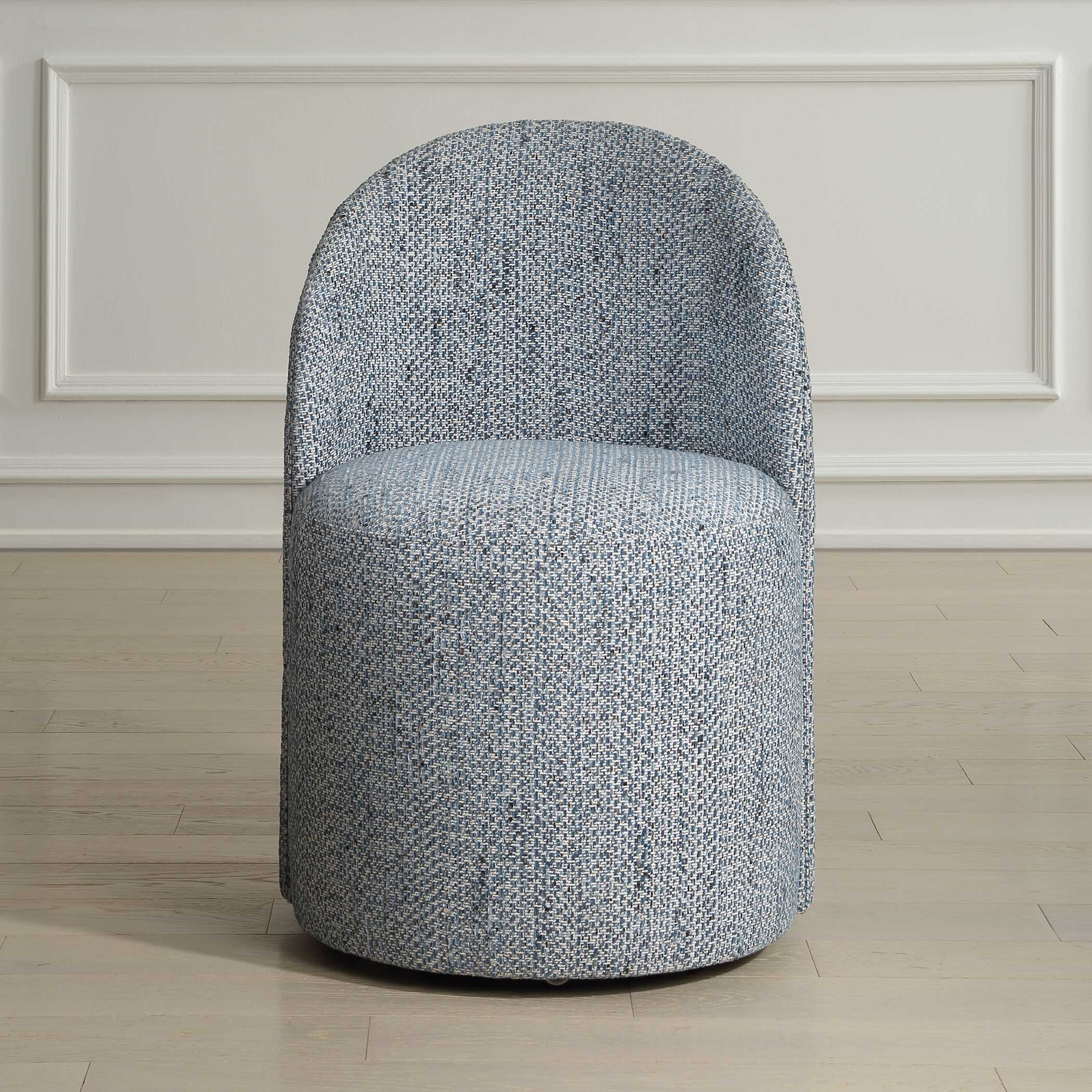 Roll With It Denim Dining Chair by Uttermost styled room view