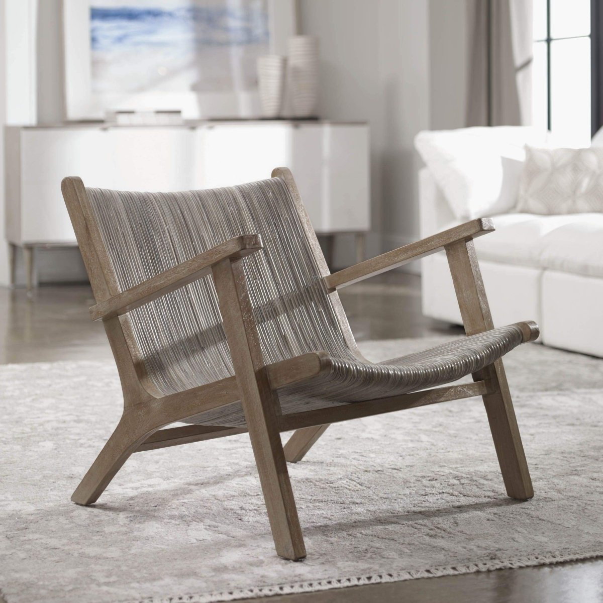 Aegea Accent Chair (Woven Rattan) - Uttermost - Accent Chairs by Modest Hut