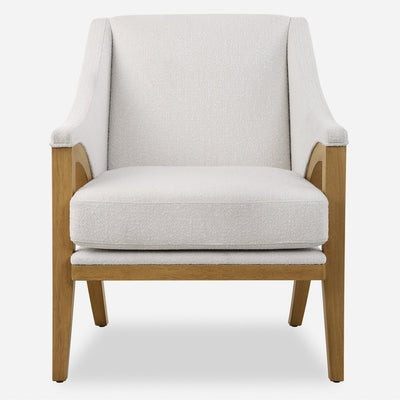 Evolve White Fabric Accent Chair - Uttermost - Accent Chairs by Modest Hut