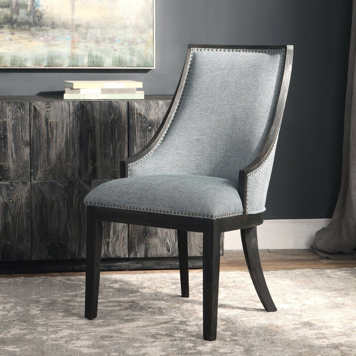 Janis Ebony Accent Chair - Uttermost - Accent Chairs by Modest Hut