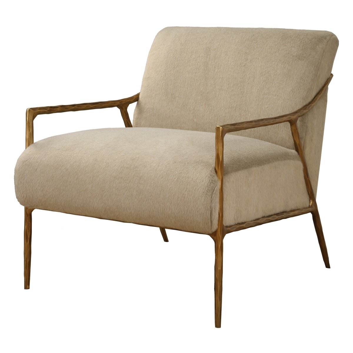 Kashmir Aged Gold Accent Chair - Uttermost - Accent Chairs by Modest Hut