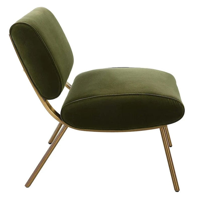 Knoll Olive Green Accent Chair - Uttermost - Accent Chairs by Modest Hut