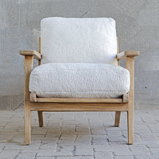 Laid Back Sheepskin Accent Chair - Uttermost - Accent Chairs by Modest Hut