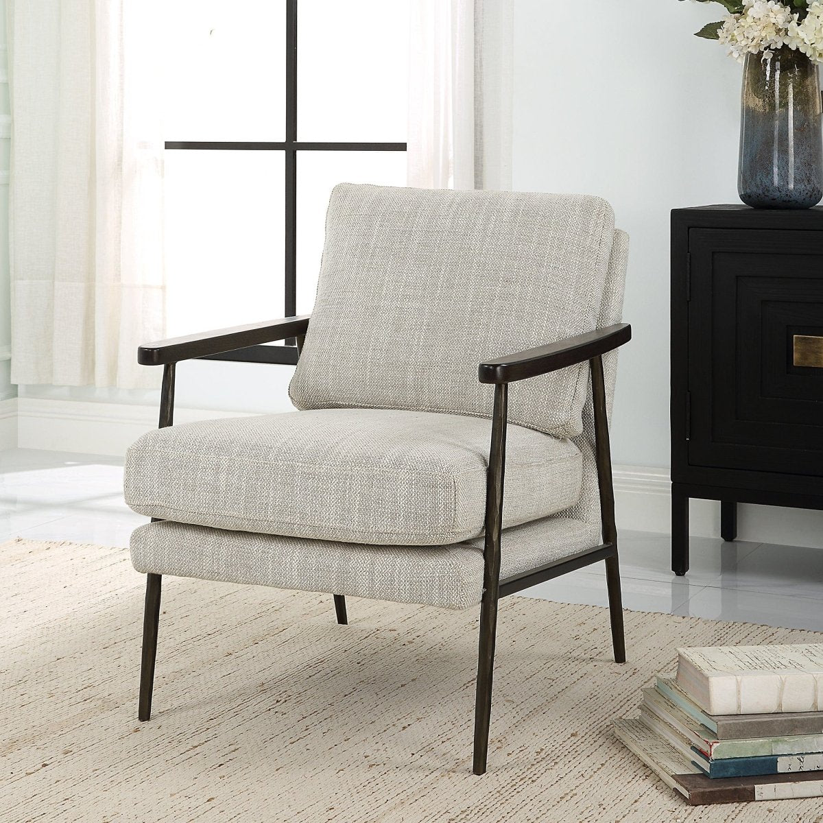 Sebastian Cast Iron Accent Chair - Uttermost - Accent Chairs by Modest Hut