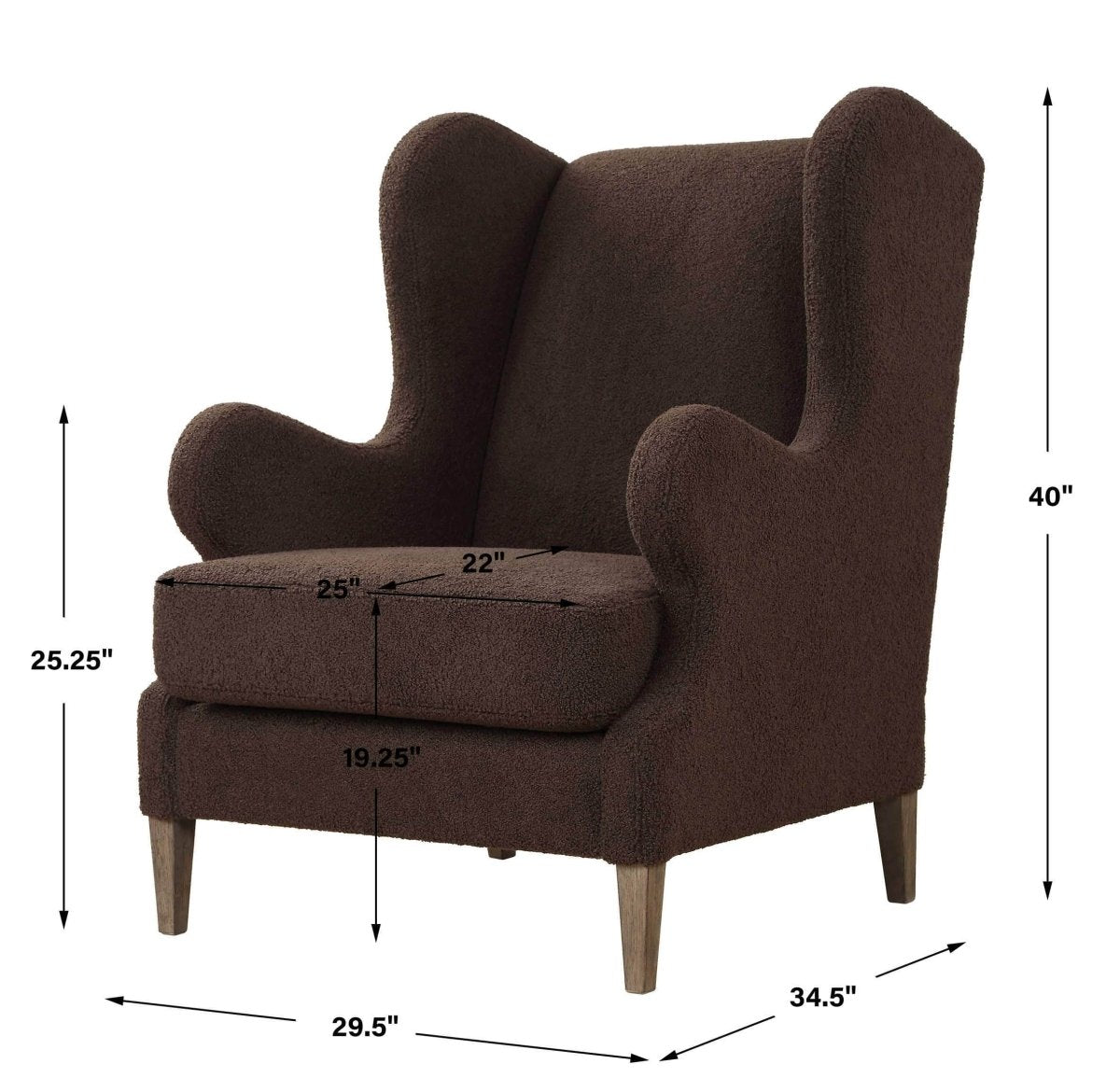 Serpentine Brown Fabric Accent Chair - Uttermost - Accent Chairs by Modest Hut