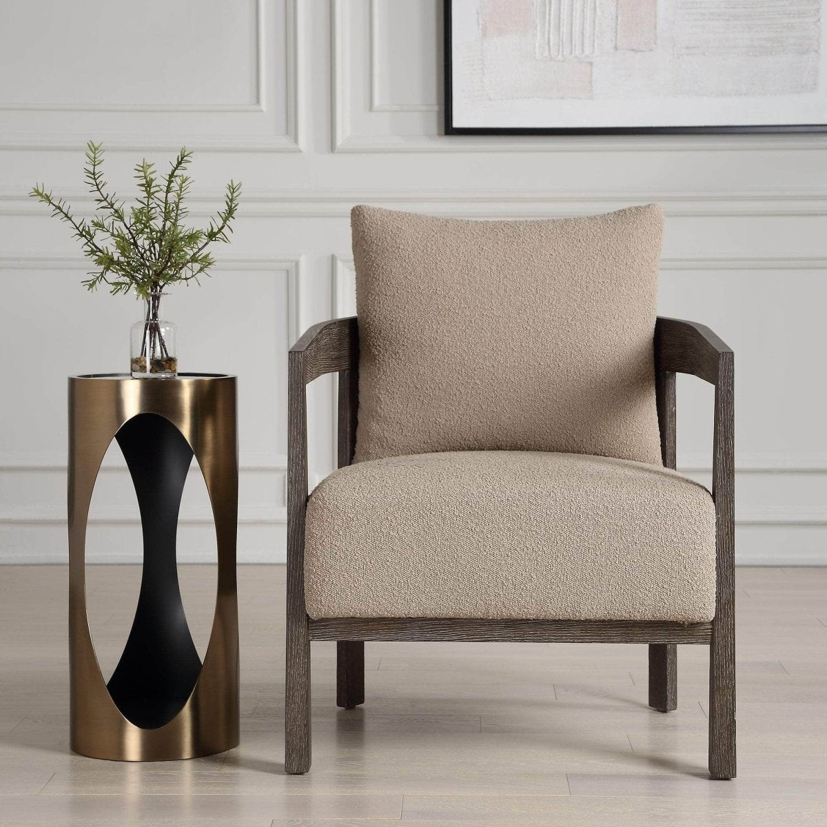 Sienna Sand Fabric Accent Chair - Uttermost - Accent Chairs by Modest Hut