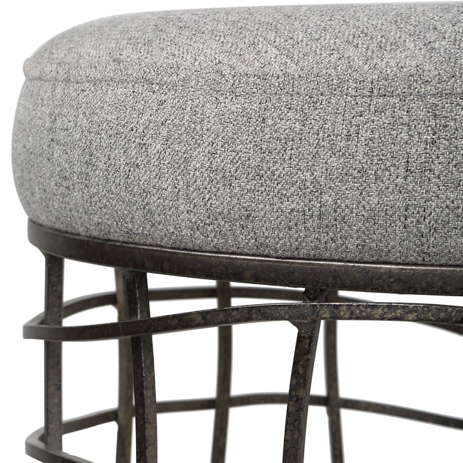 Carnival Iron Round Accent Stool - Uttermost - Accent Stools by Modest Hut