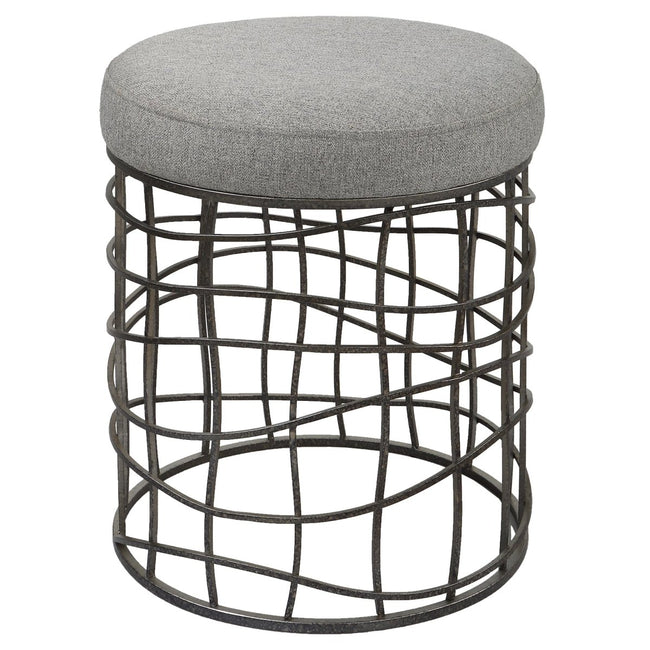 Carnival Iron Round Accent Stool - Uttermost - Accent Stools by Modest Hut