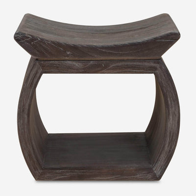 Connor Walnut Accent Stool - Uttermost - Accent Stools by Modest Hut