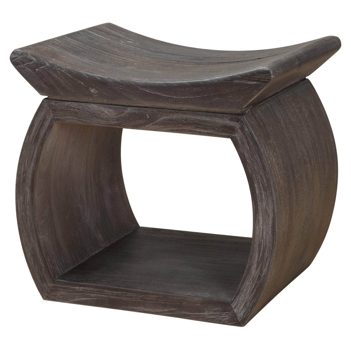 Connor Walnut Accent Stool - Uttermost - Accent Stools by Modest Hut