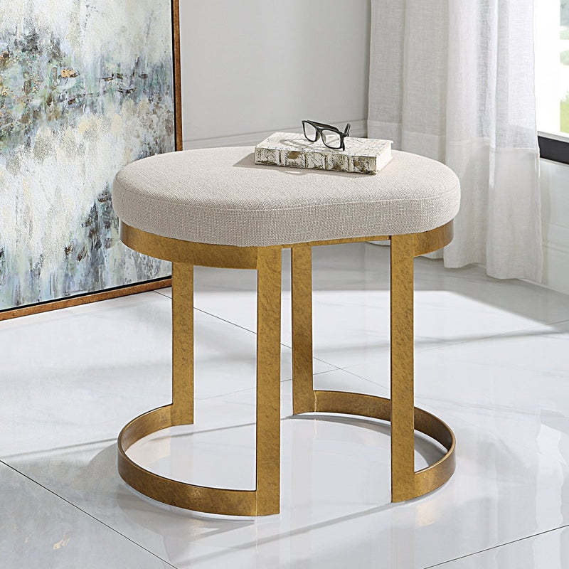 Infinity Gold Accent Stool - Uttermost - Accent Stools by Modest Hut