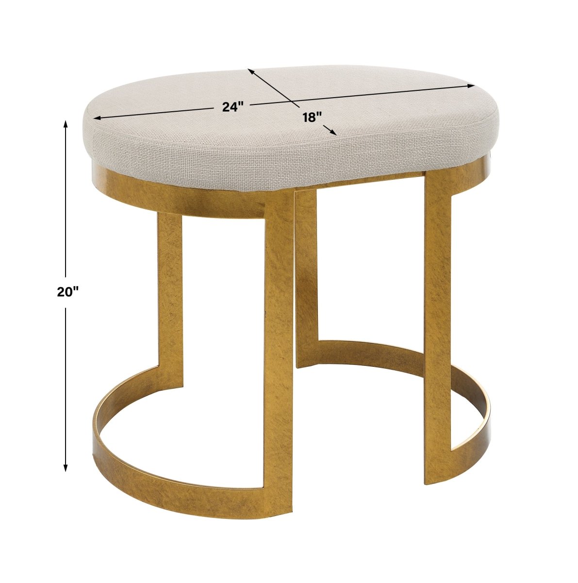 Infinity Gold Accent Stool - Uttermost - Accent Stools by Modest Hut