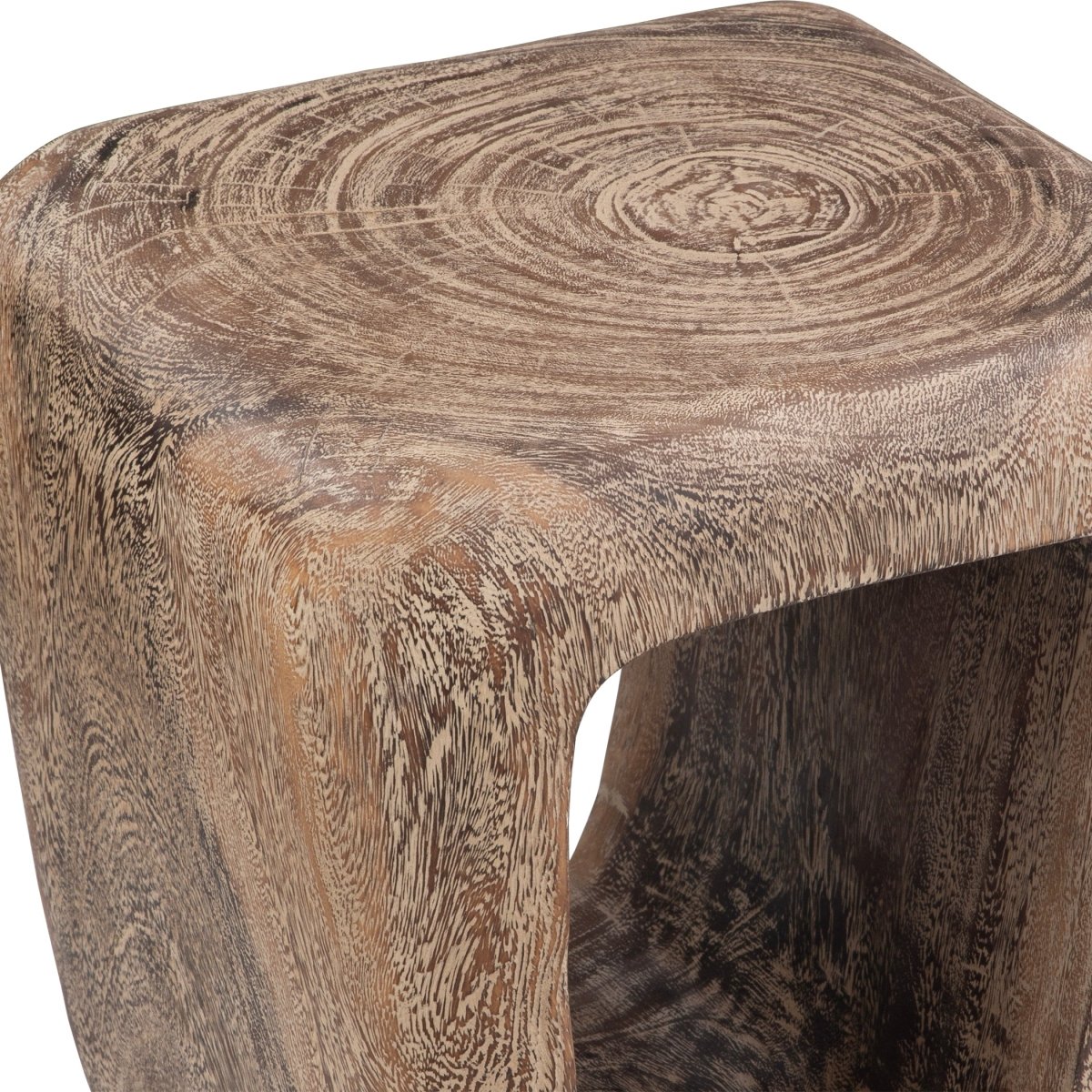 Loophole Bleached Wash Accent Stool - Uttermost - Accent Stools by Modest Hut