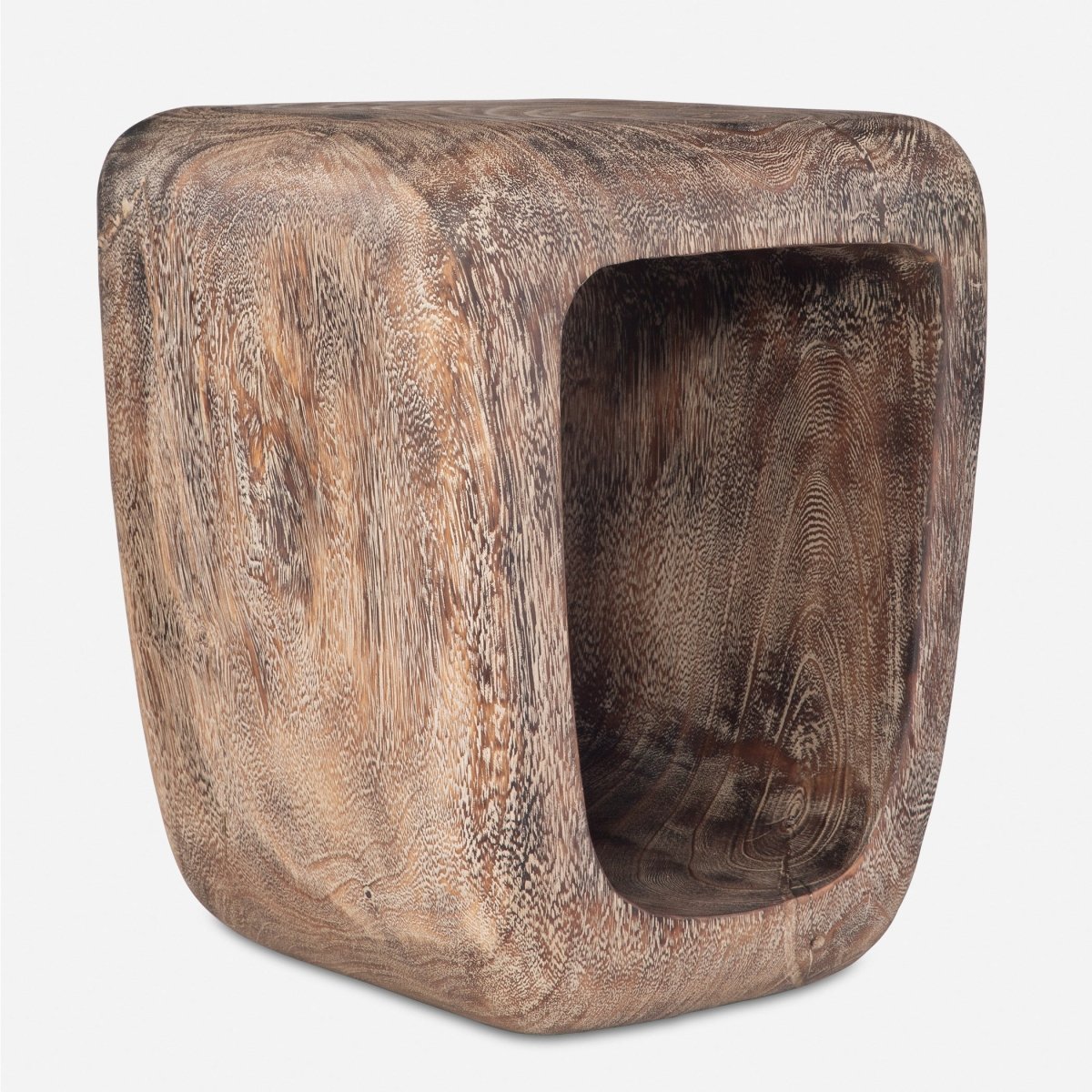 Loophole Bleached Wash Accent Stool - Uttermost - Accent Stools by Modest Hut