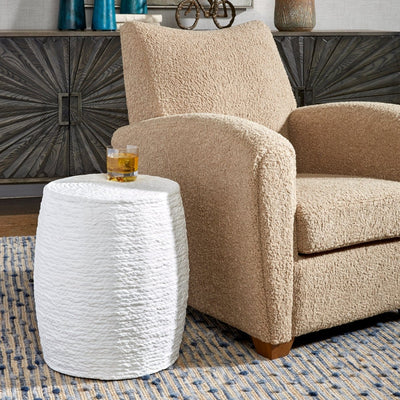 Resort White Accent Stool - Uttermost - Accent Stools by Modest Hut