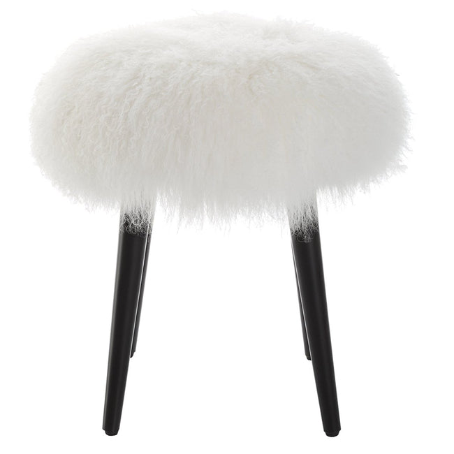 Wooly Sheepskin Accent Stool - Uttermost - Accent Stools by Modest Hut