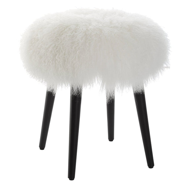 Wooly Sheepskin Accent Stool - Uttermost - Accent Stools by Modest Hut