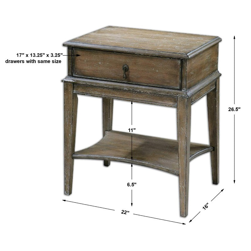 Hanford Weathered Side Table Uttermost