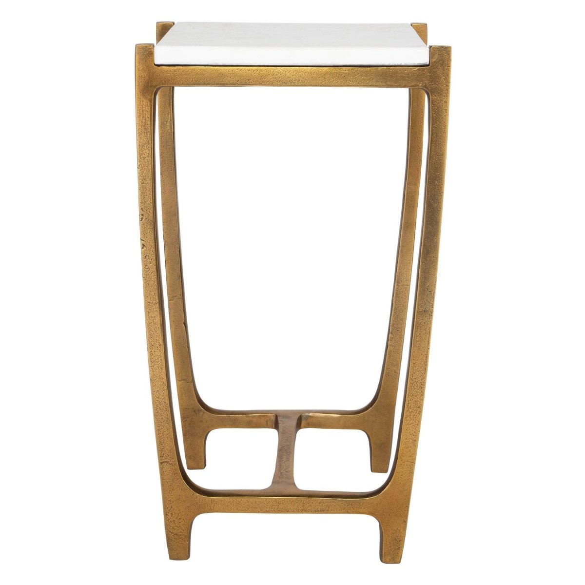 Affinity White Marble Accent Table - Uttermost - Accent Tables by Modest Hut