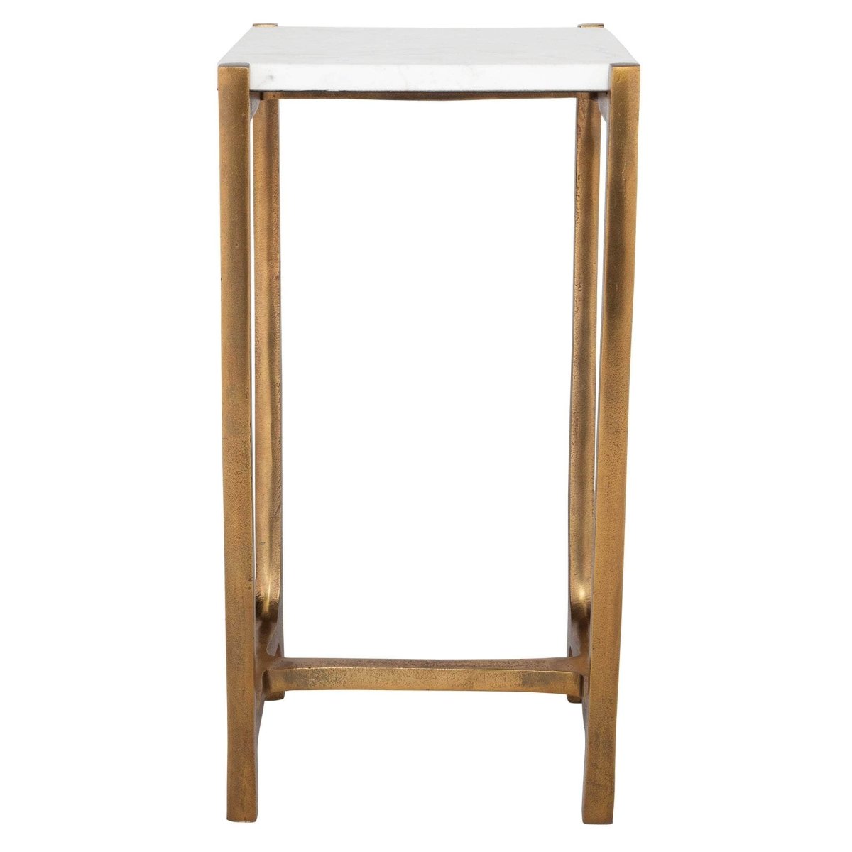 Affinity White Marble Accent Table - Uttermost - Accent Tables by Modest Hut