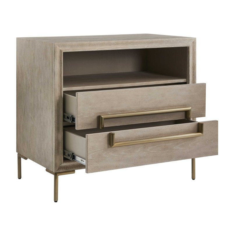 Alessia Modern Light Oak Side Table - Accent Tables