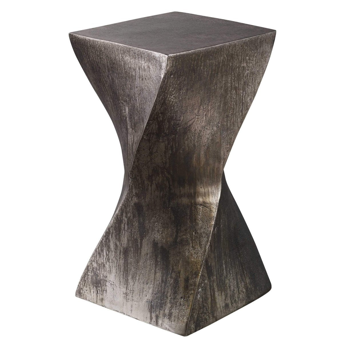 Aluminum Euphrates Twisted Accent Table - Uttermost - Accent Tables by Modest Hut