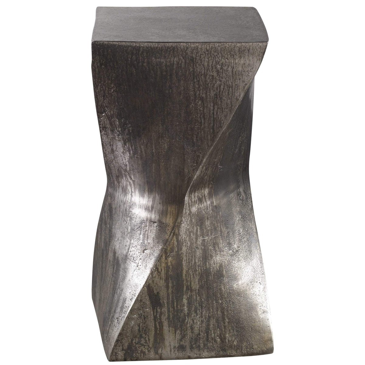 Aluminum Euphrates Twisted Accent Table - Uttermost - Accent Tables by Modest Hut