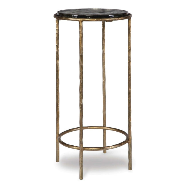 Antique Gold Textured Iron Accent Table - Uttermost - Accent Tables by Modest Hut
