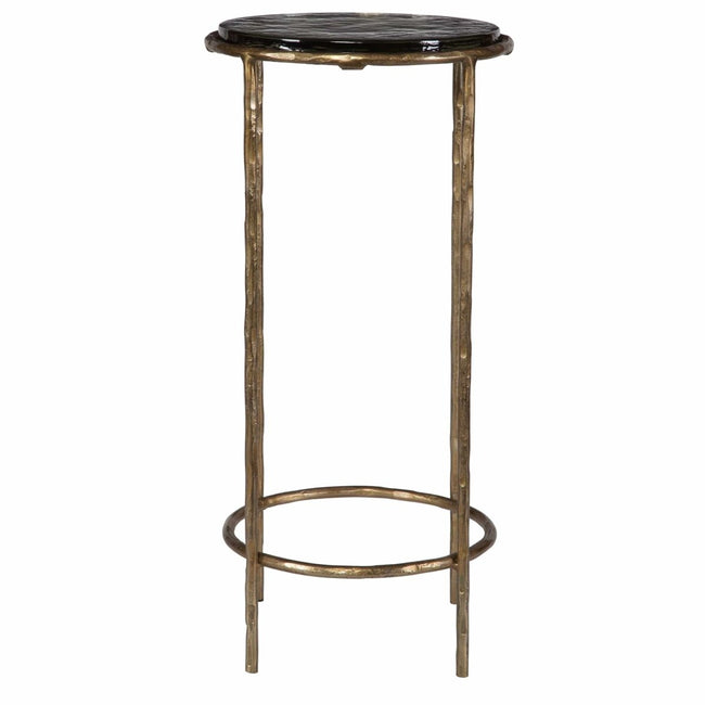 Antique Gold Textured Iron Accent Table - Uttermost - Accent Tables by Modest Hut