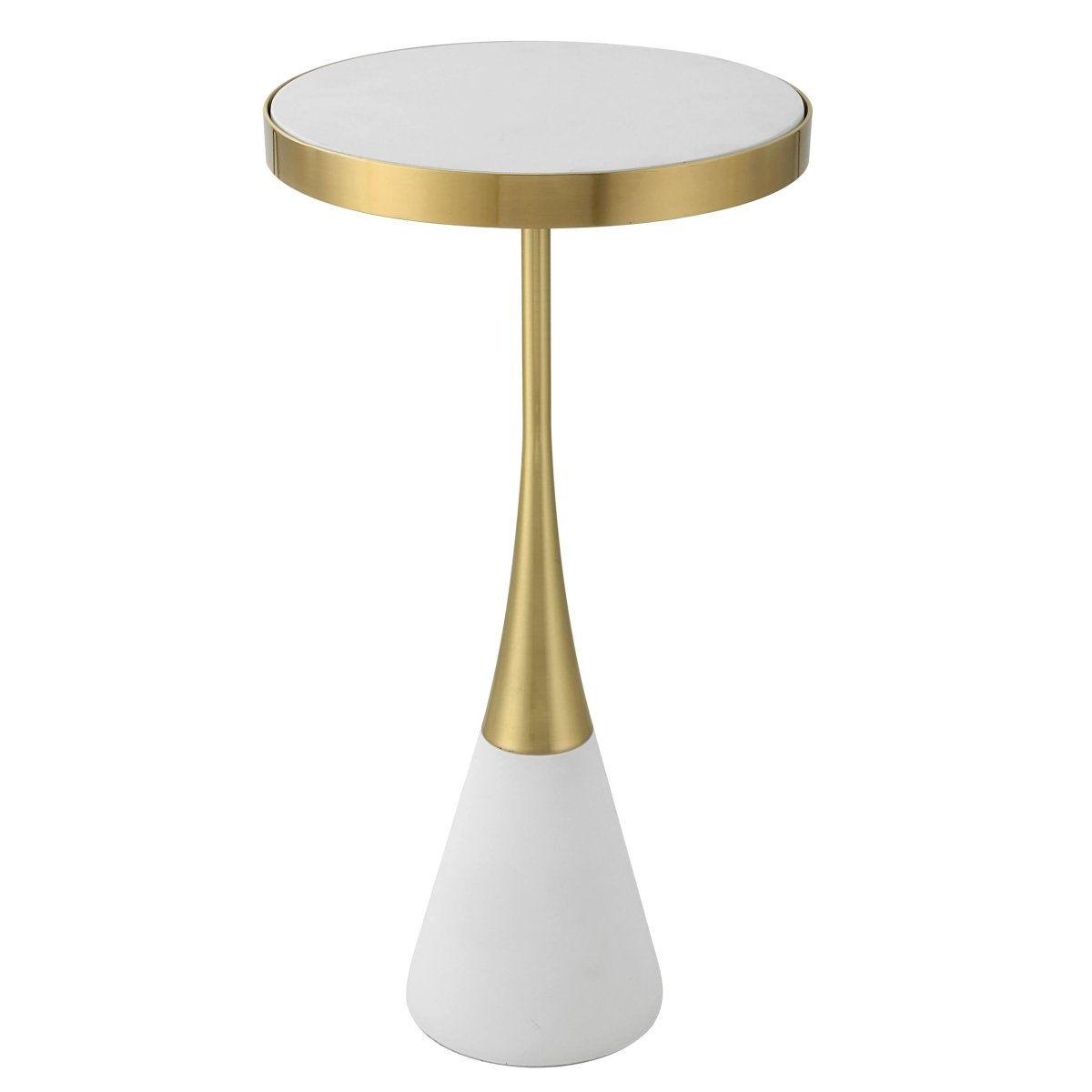 Apex White Concrete Accent Table - Uttermost - Accent Tables by Modest Hut