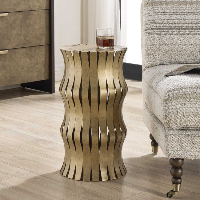 Arida Aged Gold Accent Table - Accent Tables