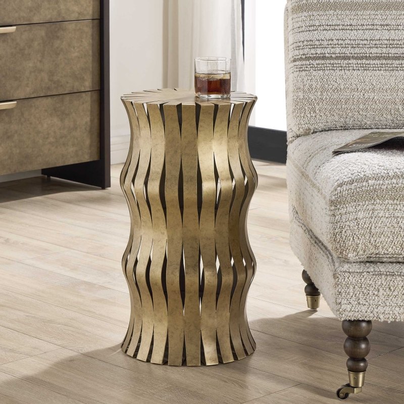 Arida Aged Gold Accent Table - Accent Tables