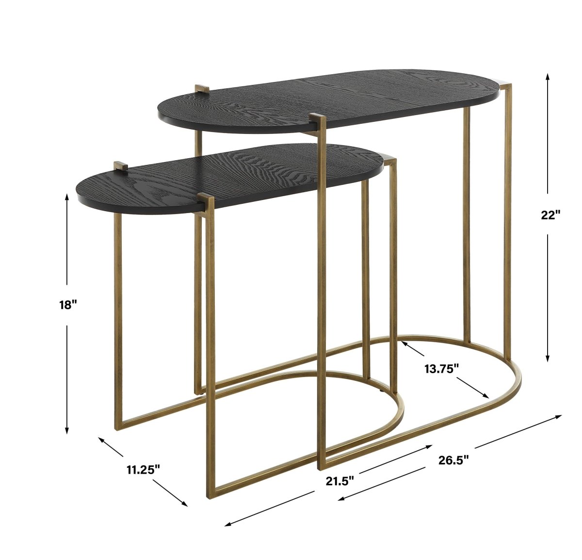 Aztec Wood Nesting Tables, Set/2 - Uttermost - Accent Tables by Modest Hut