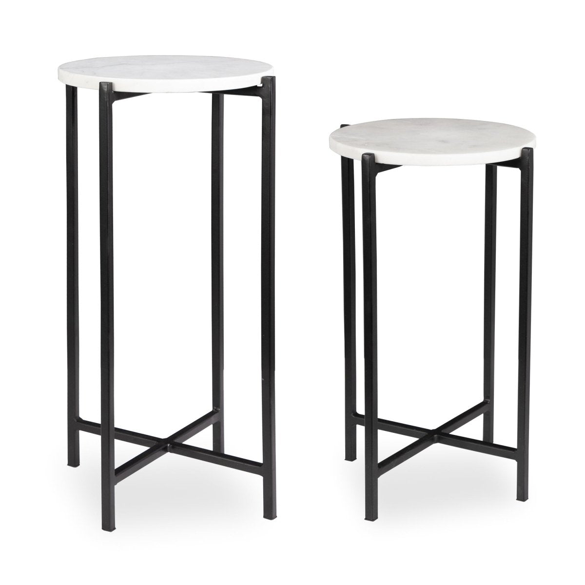 Black Accent Tables with Marble Tops - Uttermost - Accent Tables by Modest Hut