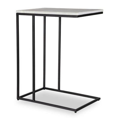 Black Frame Table with White Marble - Uttermost - Accent Tables by Modest Hut