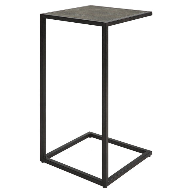 Black Pull - Up Table with Shagreen Top - Uttermost - Accent Tables by Modest Hut