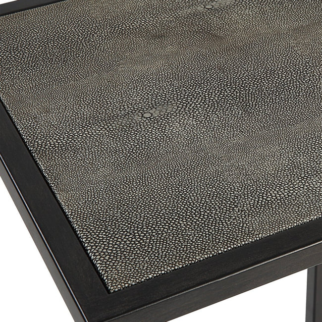 Black Pull - Up Table with Shagreen Top - Uttermost - Accent Tables by Modest Hut