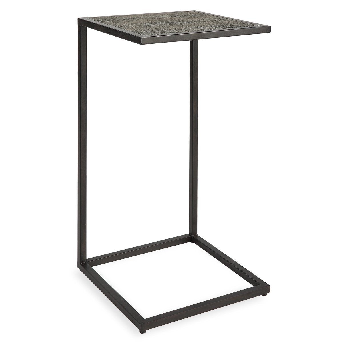 Black Pull - Up Table with Shagreen Top - Uttermost - Accent Tables by Modest Hut