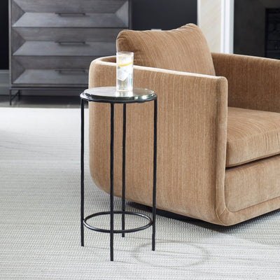 Black Table with Recycled Glass Top - Uttermost - Accent Tables by Modest Hut