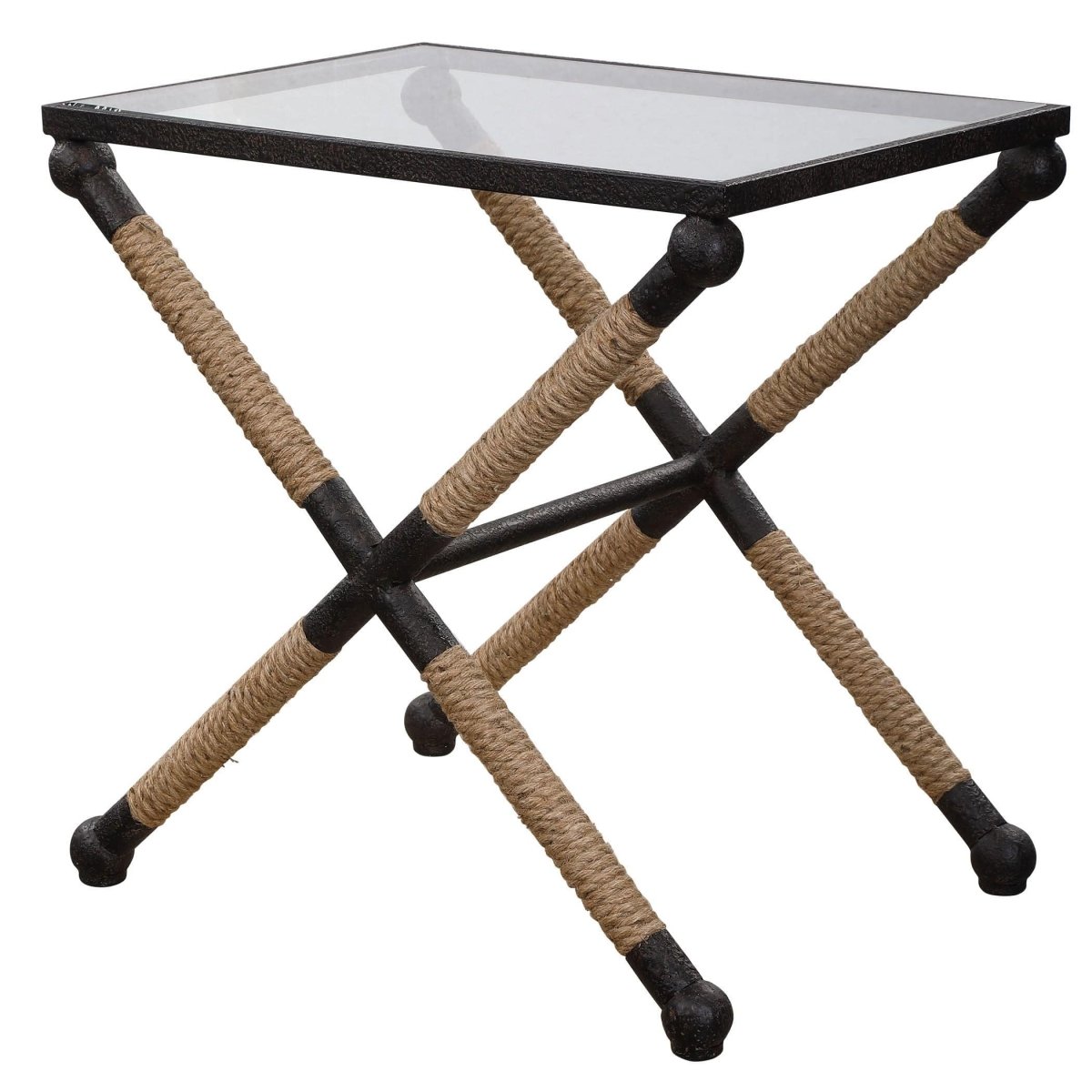 Braddock Coastal Accent Table - Uttermost - Accent Tables by Modest Hut