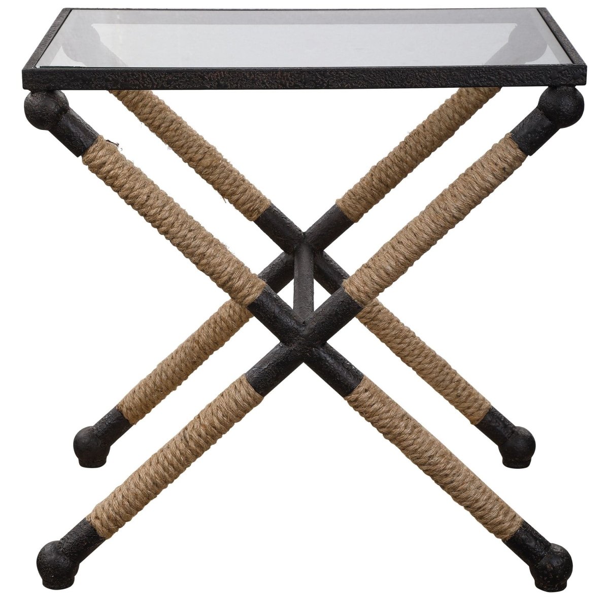 Braddock Coastal Accent Table - Uttermost - Accent Tables by Modest Hut