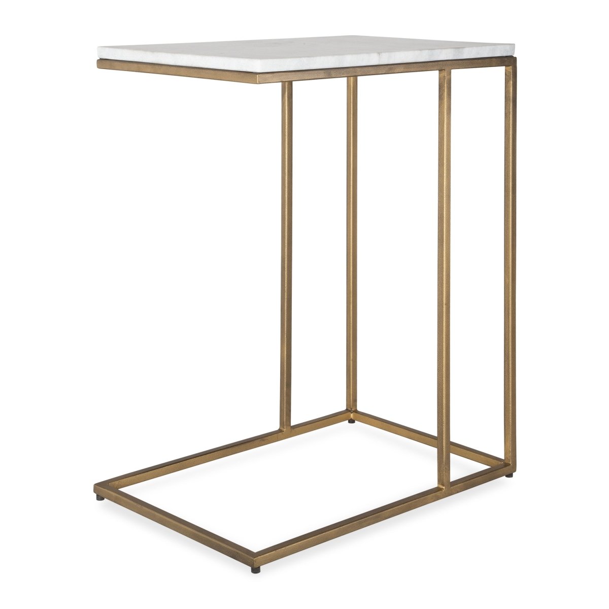 Brass Accent Table with Marble Top - Uttermost - Accent Tables by Modest Hut